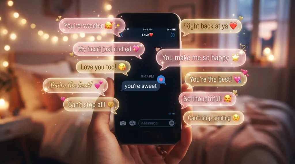 Replies to you’re sweet