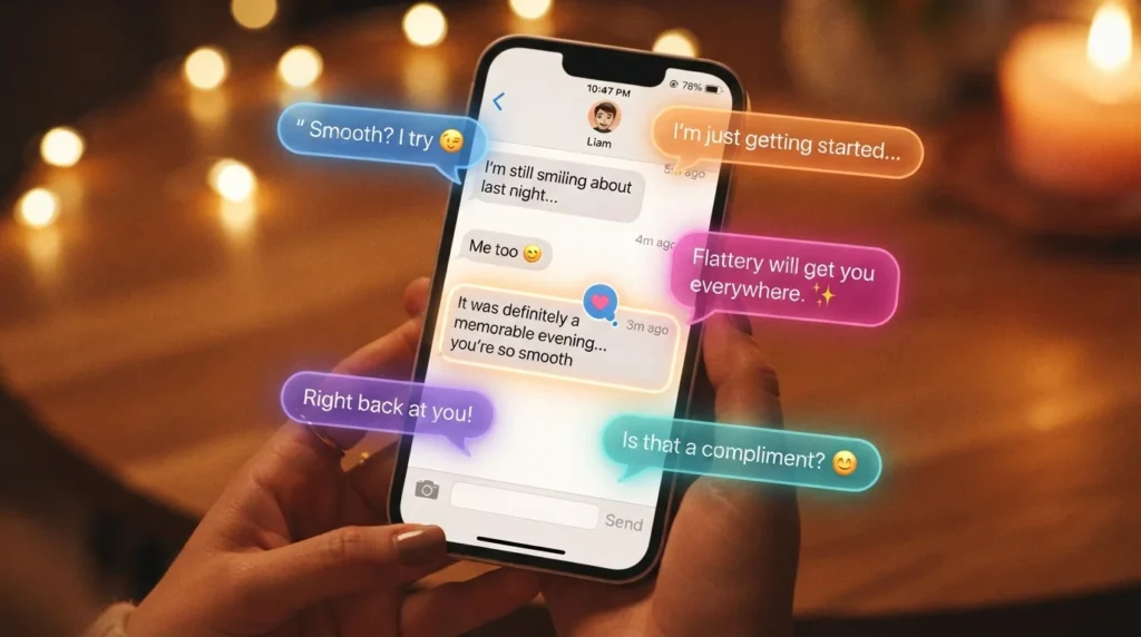 When a girl calls you smooth replies