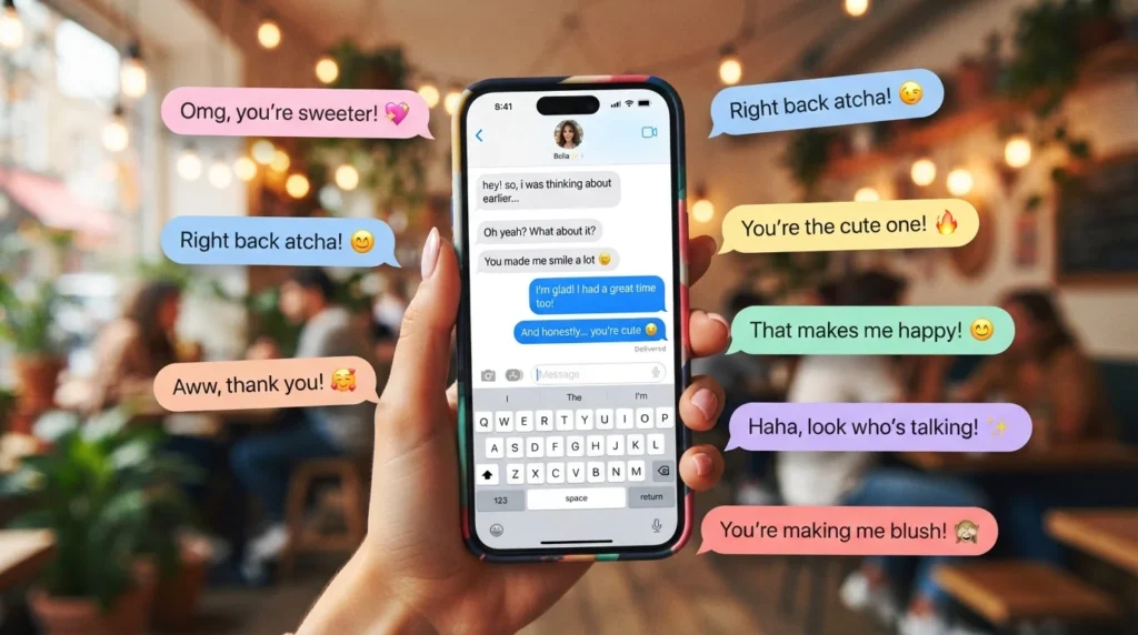 replies to you're cute