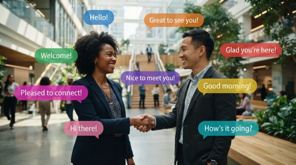 Nice to meet you replies