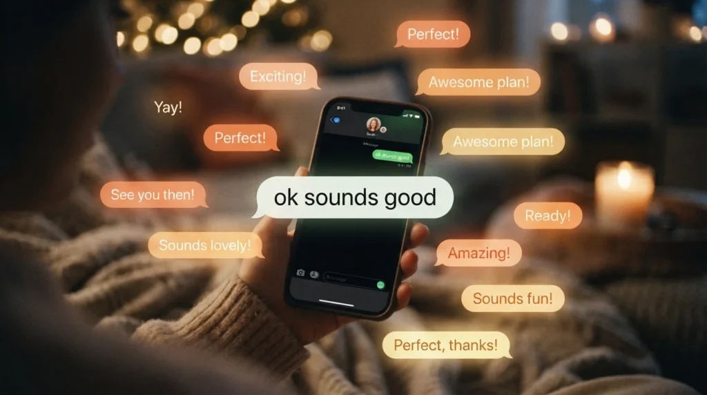 Replies to ok sounds good