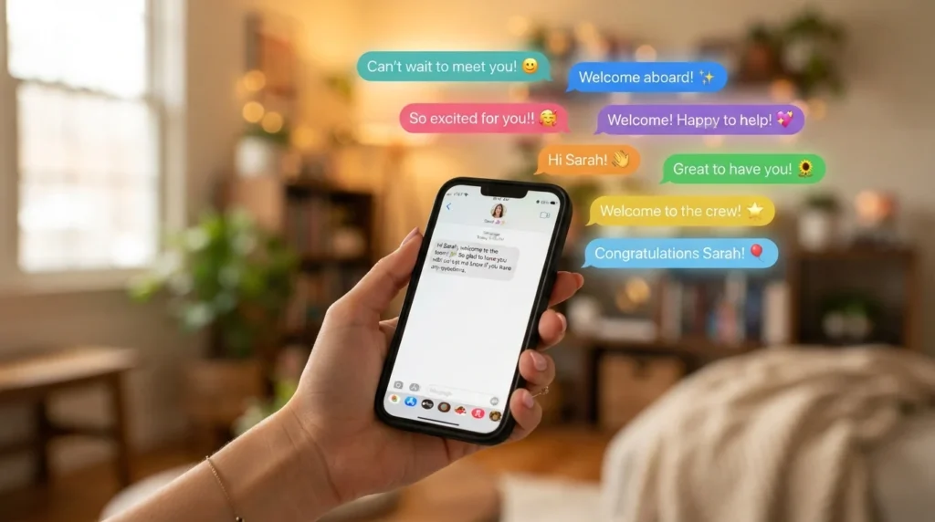 best replies to a welcome message